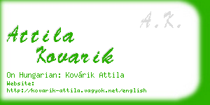 attila kovarik business card